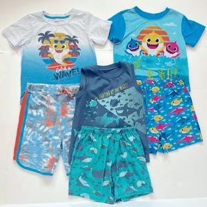 3 pairs: Baby Shark & Carter’s Pajamas PJs